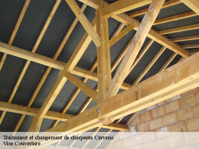 Traitement et changement de charpente  cervens-74550 Vise Couverture